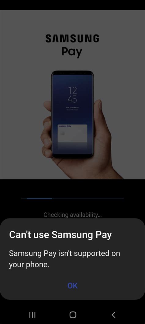 samsung pay isn't supported on your phone